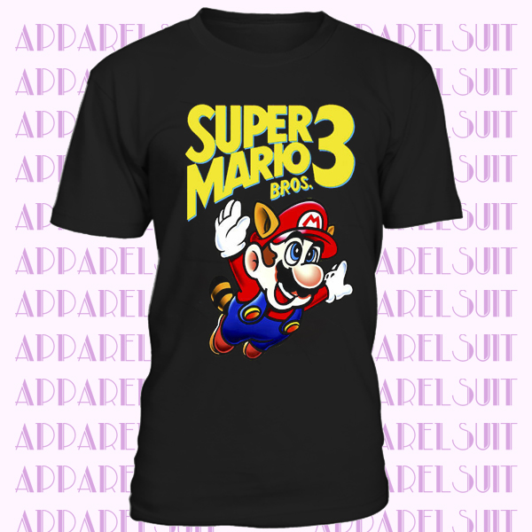 SUPER MARIO BROS 3 Nes T shirt YELLOW Arcade Famicom NINTENDO