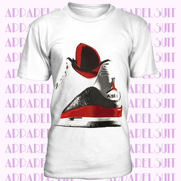 white and red jordan shirt